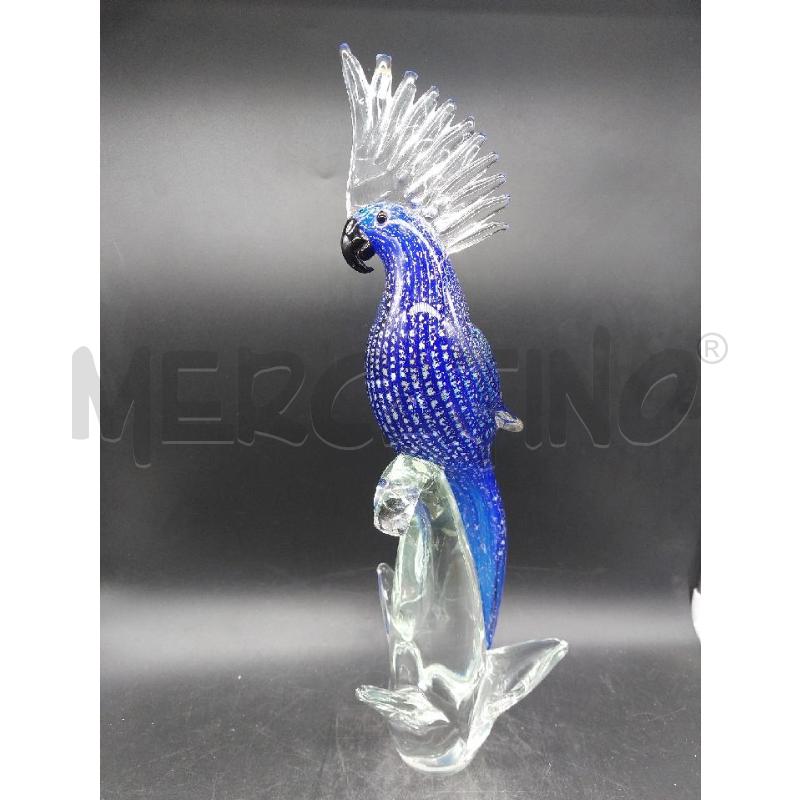 PAPPAGALLO MURANO BLU  | Mercatino dell'Usato Roma eur 1