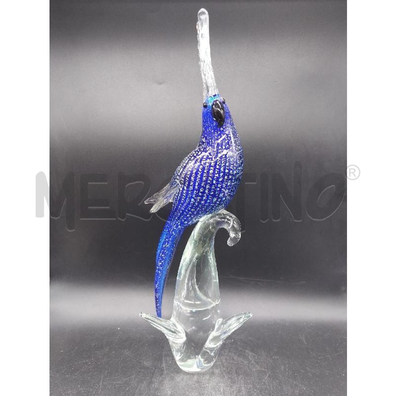 PAPPAGALLO MURANO BLU  | Mercatino dell'Usato Roma eur 2