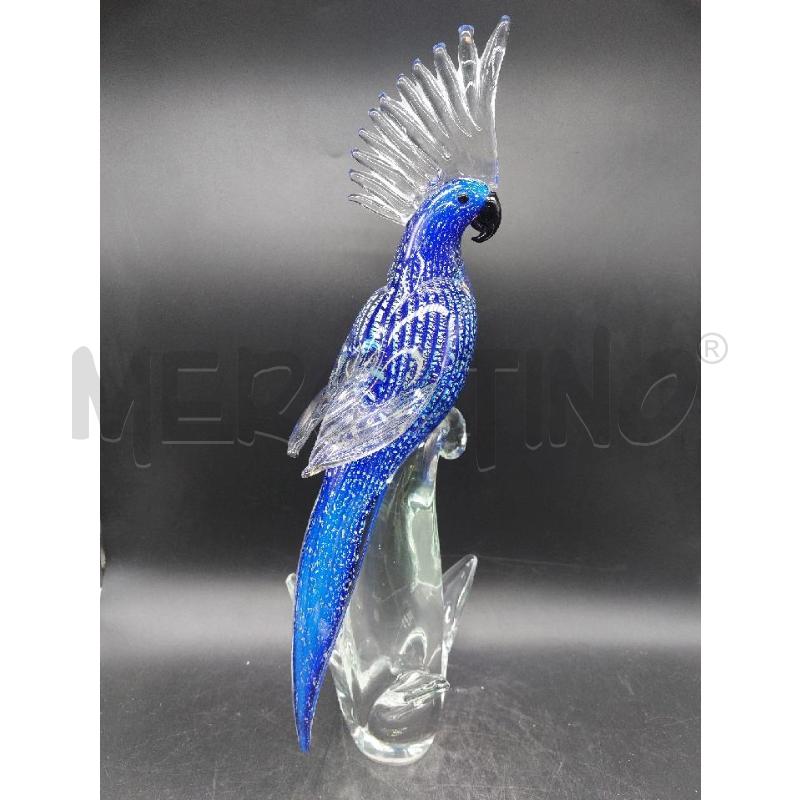 PAPPAGALLO MURANO BLU  | Mercatino dell'Usato Roma eur 3