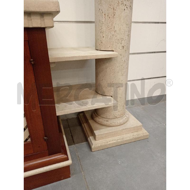 PARETE SOGGIORNO LEGNO/TRAVERTINO | Mercatino dell'Usato Roma eur 3