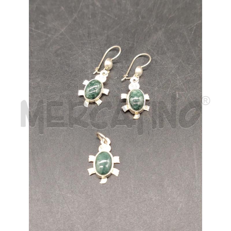 PARURE FUSION ORECCHINI CIONDOLO PIETRA VE | Mercatino dell'Usato Roma eur 1