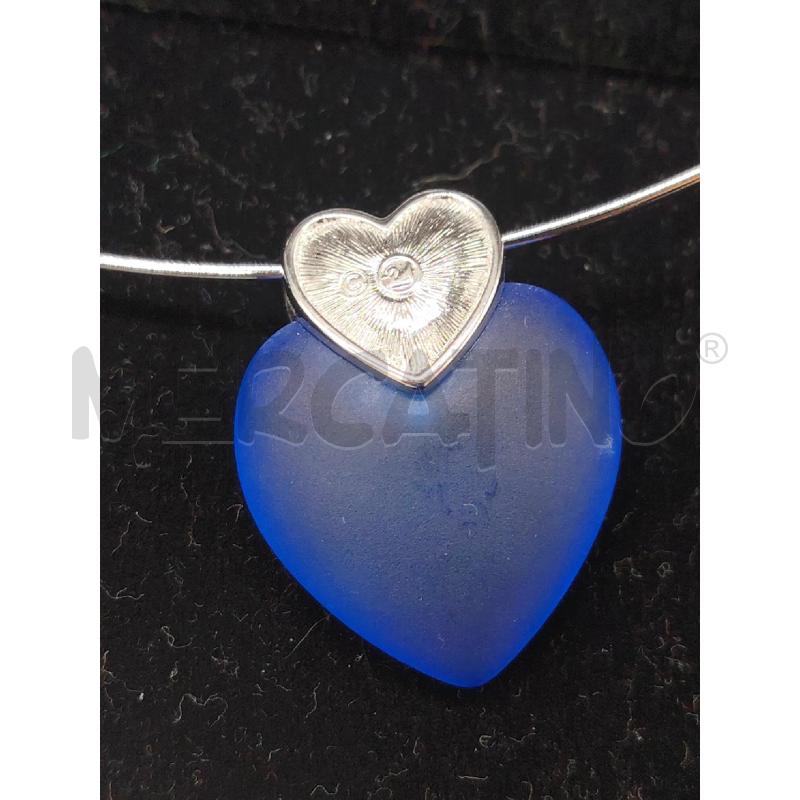PARURE SWAROVSKI COLLANA CUORE BLU +ORECC CUORI | Mercatino dell'Usato Roma eur 2