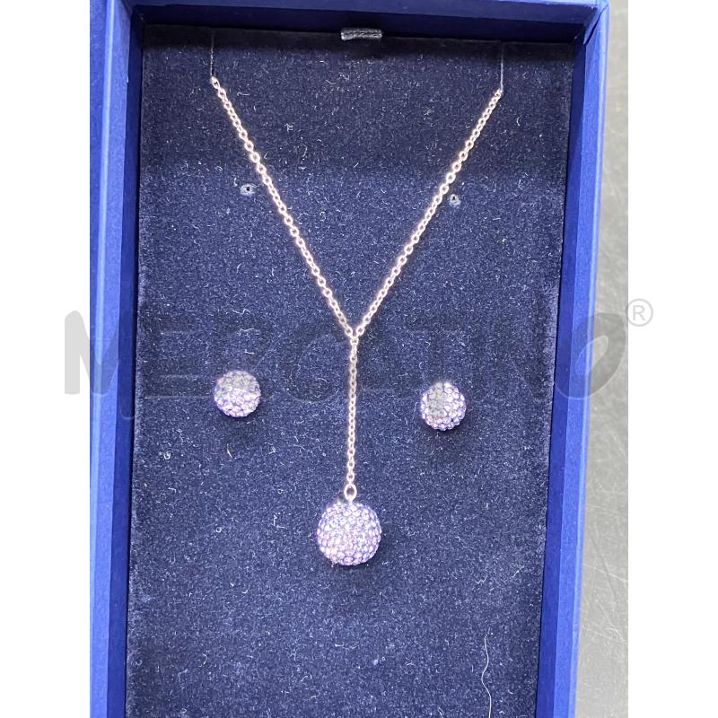 PARURE SWAROVSKI PALLE LILLA BRILL | Mercatino dell'Usato Roma eur 2
