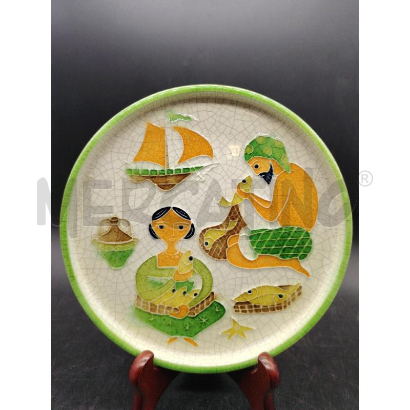 PIATTINO  LUCIANI MOSAICO | Mercatino dell'Usato Roma eur 1