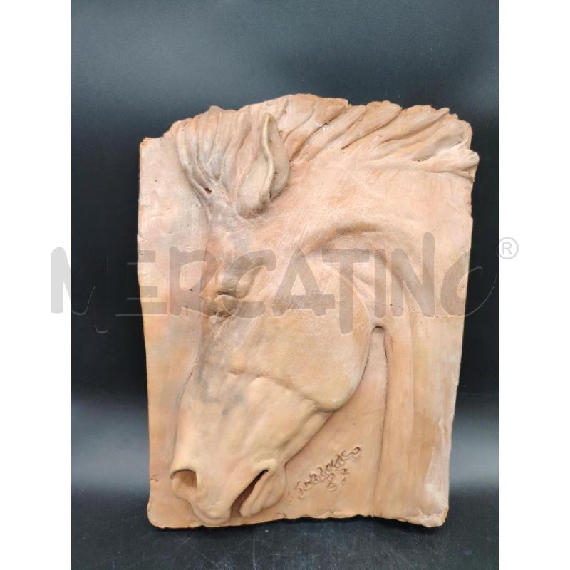 PLACCA CAVALLO TERRACOTTA  | Mercatino dell'Usato Roma eur 1