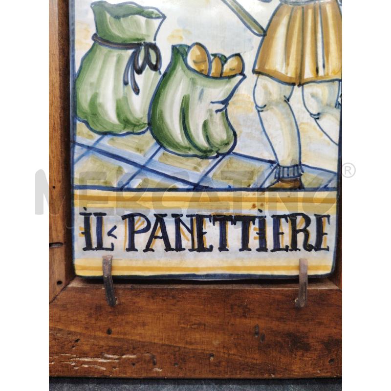 PLACCA   CASTELLI MAIOLICA  PANETTIERE  | Mercatino dell'Usato Roma eur 2