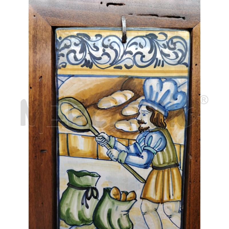 PLACCA   CASTELLI MAIOLICA  PANETTIERE  | Mercatino dell'Usato Roma eur 3