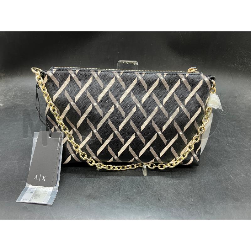 POCHETTE ARMANI EXCHANGE NERO LOGHI CHAIN DOR  | Mercatino dell'Usato Roma eur 1