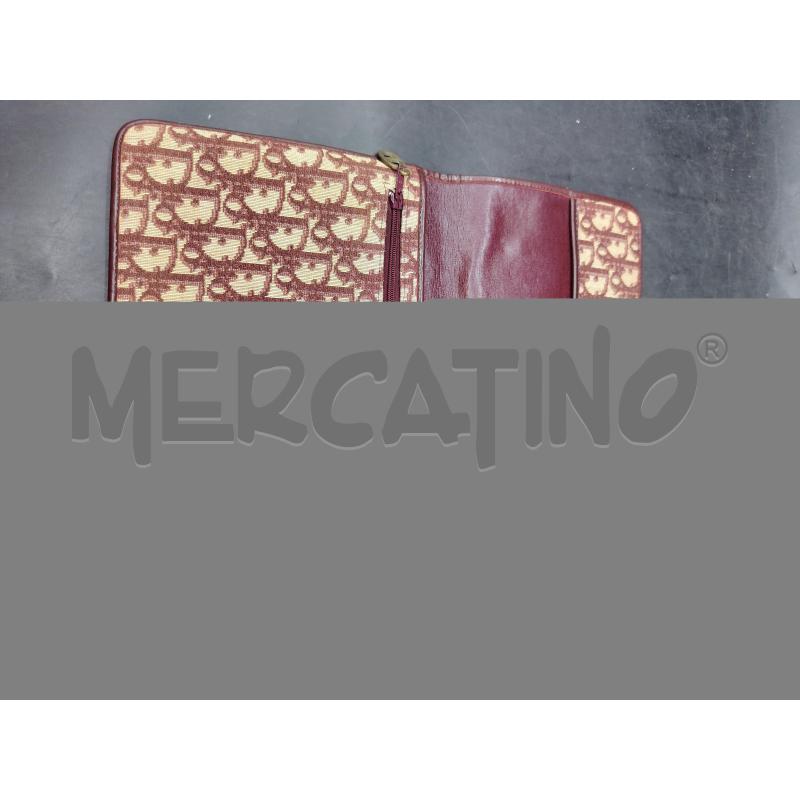 POCHETTE DIOR TESSUTO OBLIQUE BORDEAUX | Mercatino dell'Usato Roma eur 3