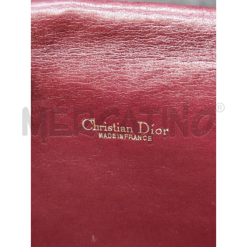 POCHETTE DIOR TESSUTO OBLIQUE BORDEAUX | Mercatino dell'Usato Roma eur 4