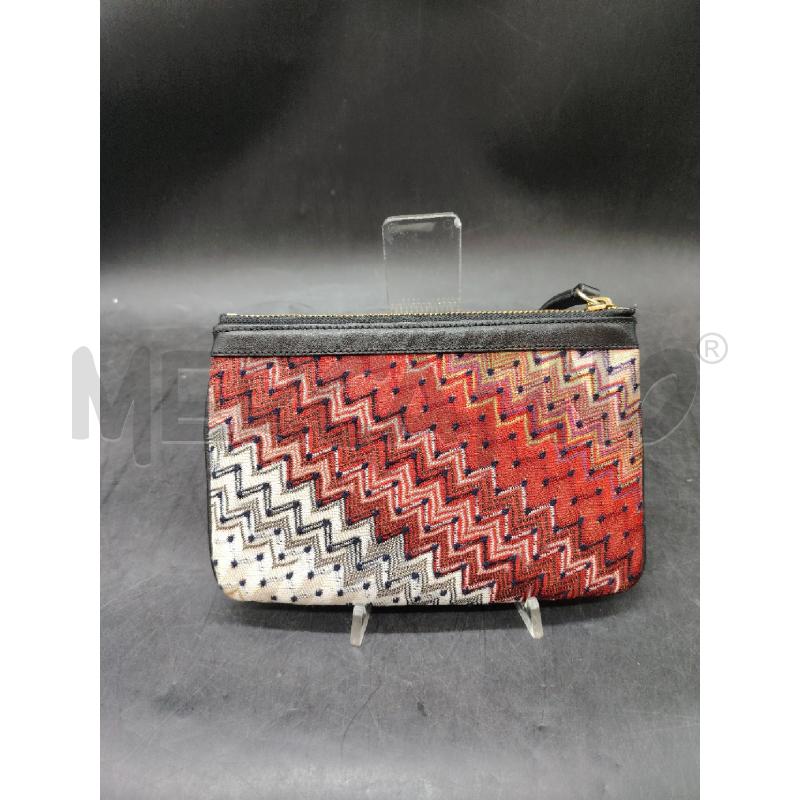 POCHETTE MISSONI TESSUTO RSS BIA INS PELLE  | Mercatino dell'Usato Roma eur 2
