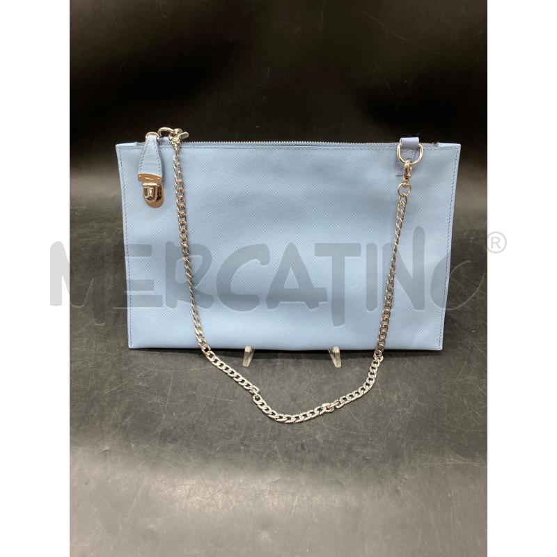 POCHETTE PRADA PELLE SAFFIANO LUX CEL ASTRALE  | Mercatino dell'Usato Roma eur 1