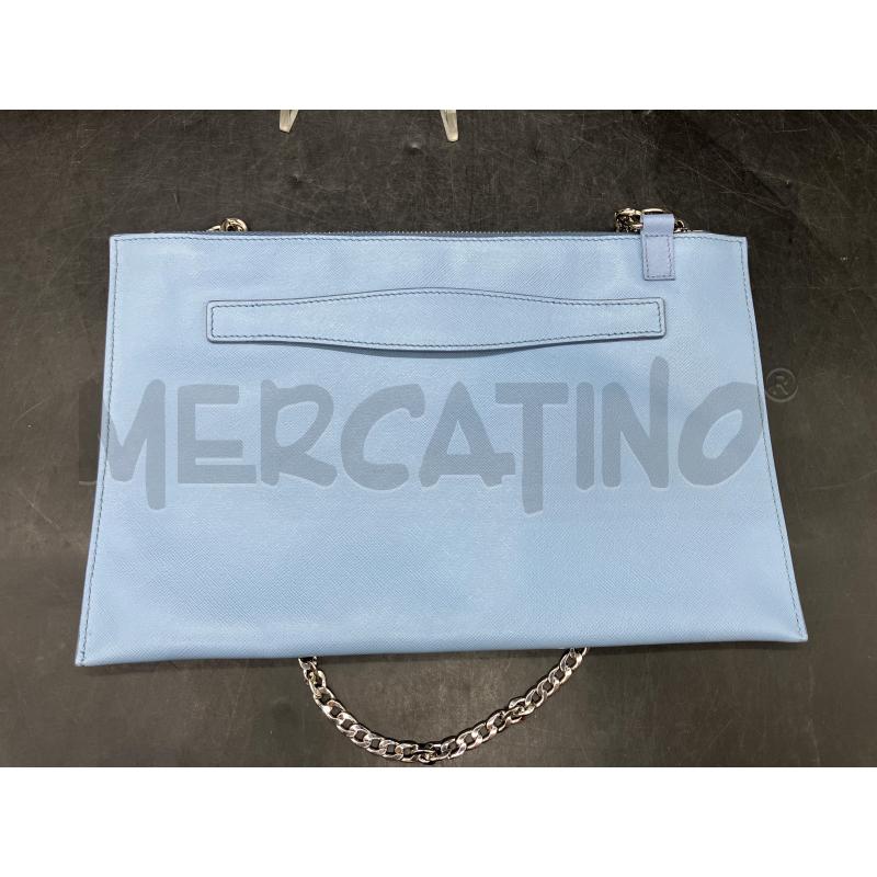 POCHETTE PRADA PELLE SAFFIANO LUX CEL ASTRALE  | Mercatino dell'Usato Roma eur 3