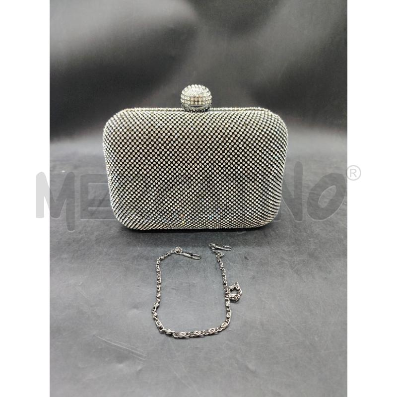 POCHETTE STRASS ARG + TRACOLLA | Mercatino dell'Usato Roma eur 1