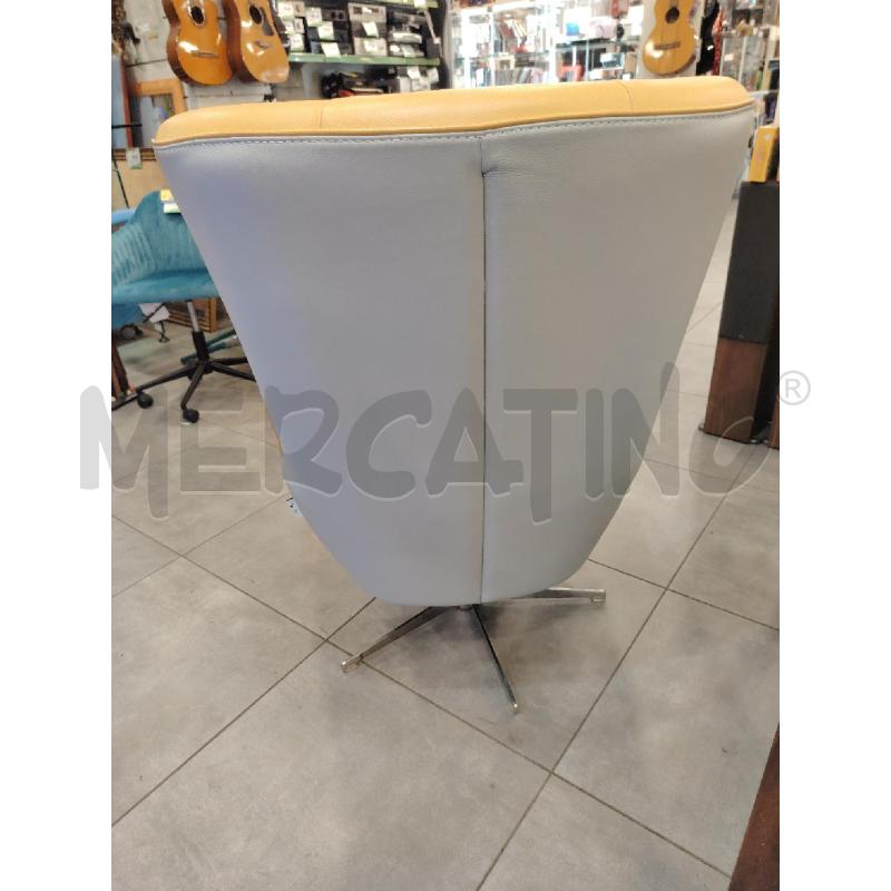 POLTRONA CALIA JACOB PELLE GIALLA | Mercatino dell'Usato Roma eur 4