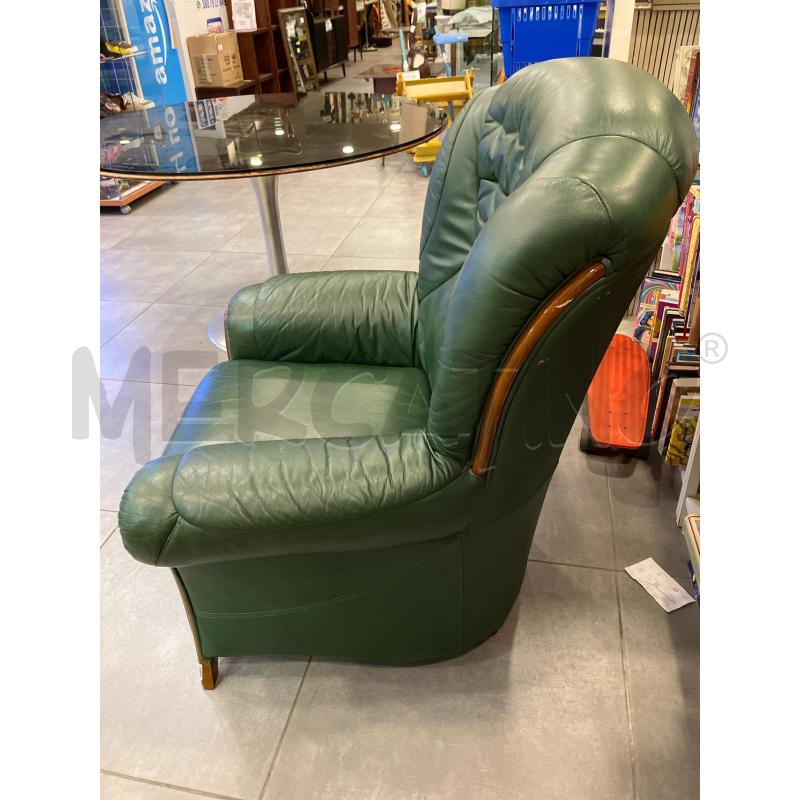 POLTRONA VINTAGE VERDE | Mercatino dell'Usato Roma eur 2