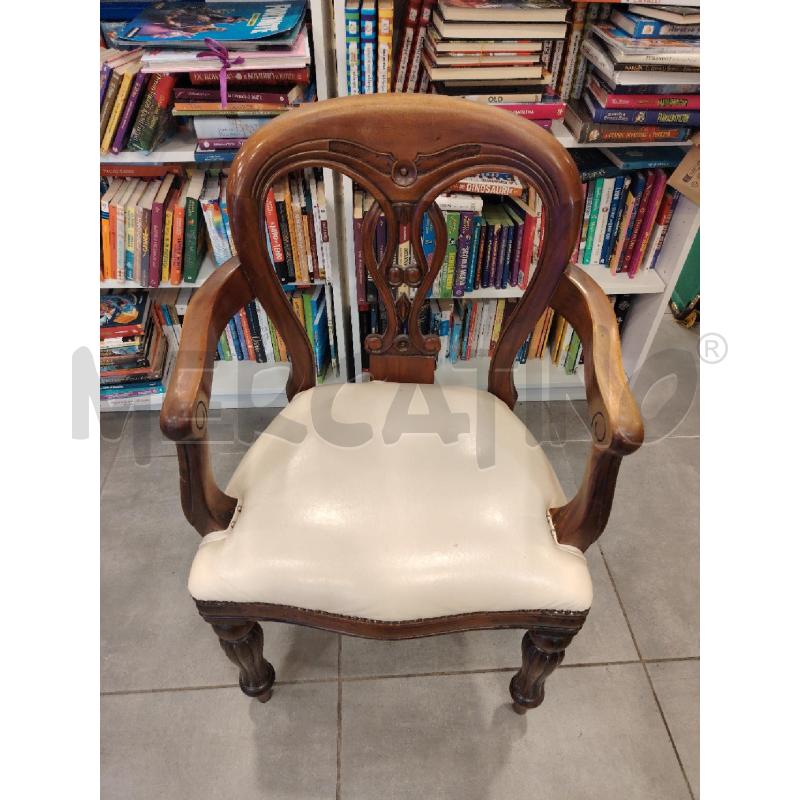 POLTRONCINA LEGNO S/BEIGE  | Mercatino dell'Usato Roma eur 1