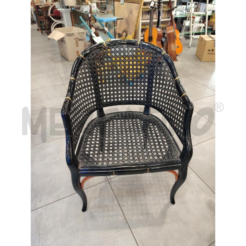 POLTRONCINA NER PAGLIA DI VIENNA | Mercatino dell'Usato Roma eur 1