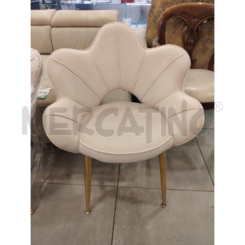 POLTRONCINA VEL ROSA S/FIORE | Mercatino dell'Usato Roma eur 1