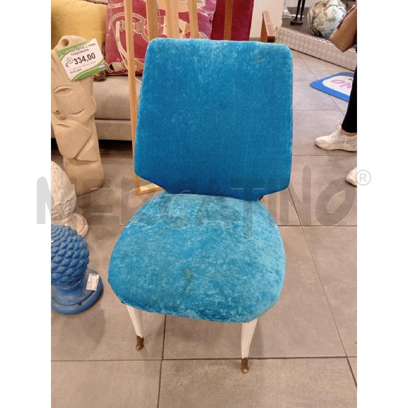 POLTRONCINA VINTAGE AZZURRA | Mercatino dell'Usato Roma eur 1