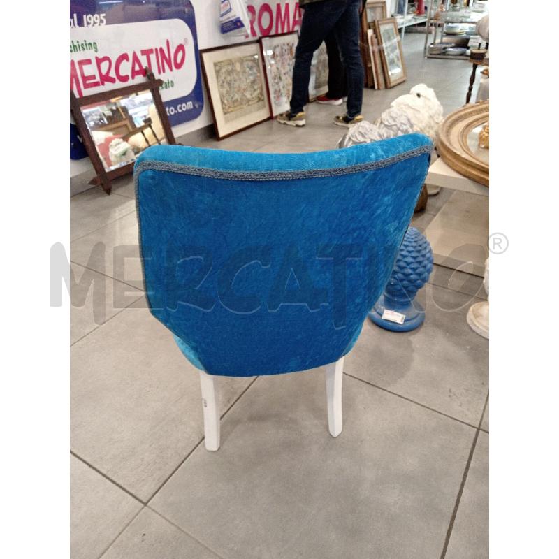POLTRONCINA VINTAGE AZZURRA | Mercatino dell'Usato Roma eur 3