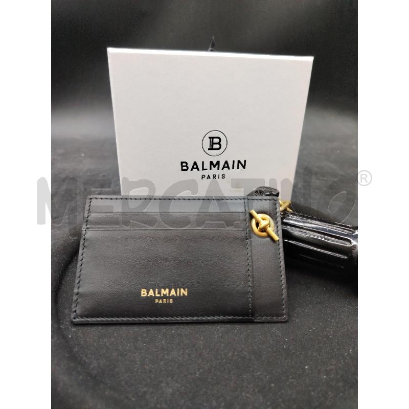 PORTA CARTE BALMAIN NERO CHAIN DOR | Mercatino dell'Usato Roma eur 1