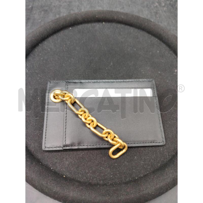 PORTA CARTE BALMAIN NERO CHAIN DOR | Mercatino dell'Usato Roma eur 2