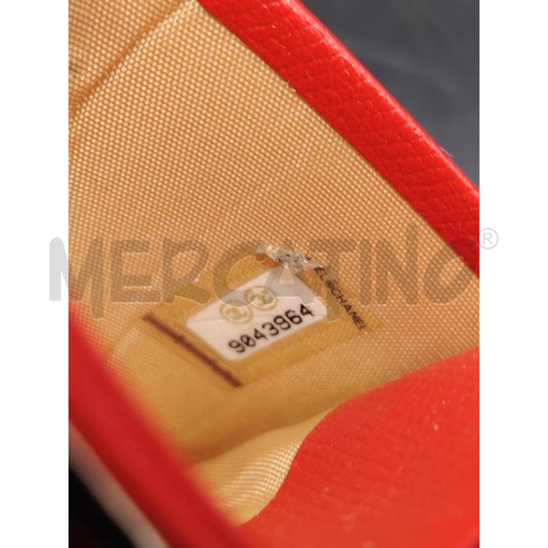 PORTA CARTE CHANEL PELLE ROSSO 9043864 | Mercatino dell'Usato Roma eur 4