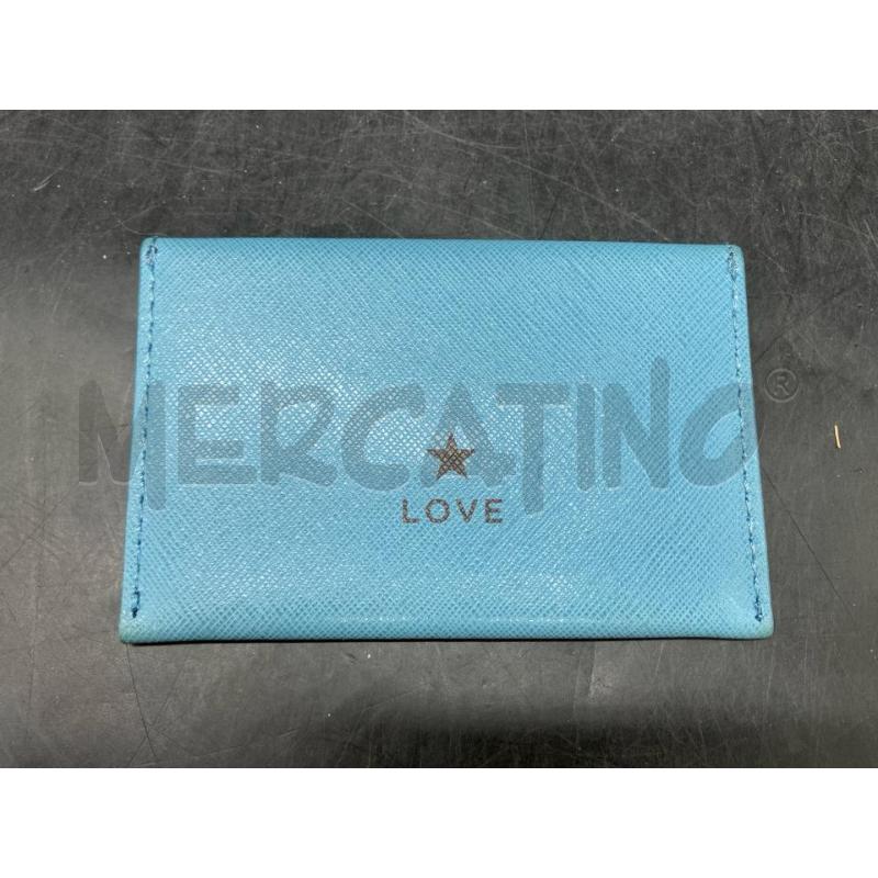 PORTA CARTE COCCINELLE AZZURRO LOVE  | Mercatino dell'Usato Roma eur 2