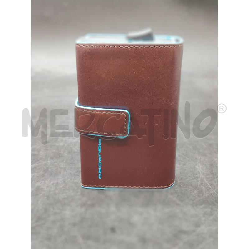 PORTA CARTE PIQUADRO MARRONE DOPPIO | Mercatino dell'Usato Roma eur 1