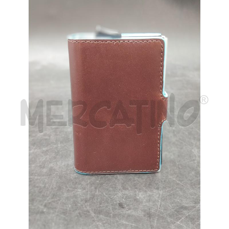 PORTA CARTE PIQUADRO MARRONE DOPPIO | Mercatino dell'Usato Roma eur 2