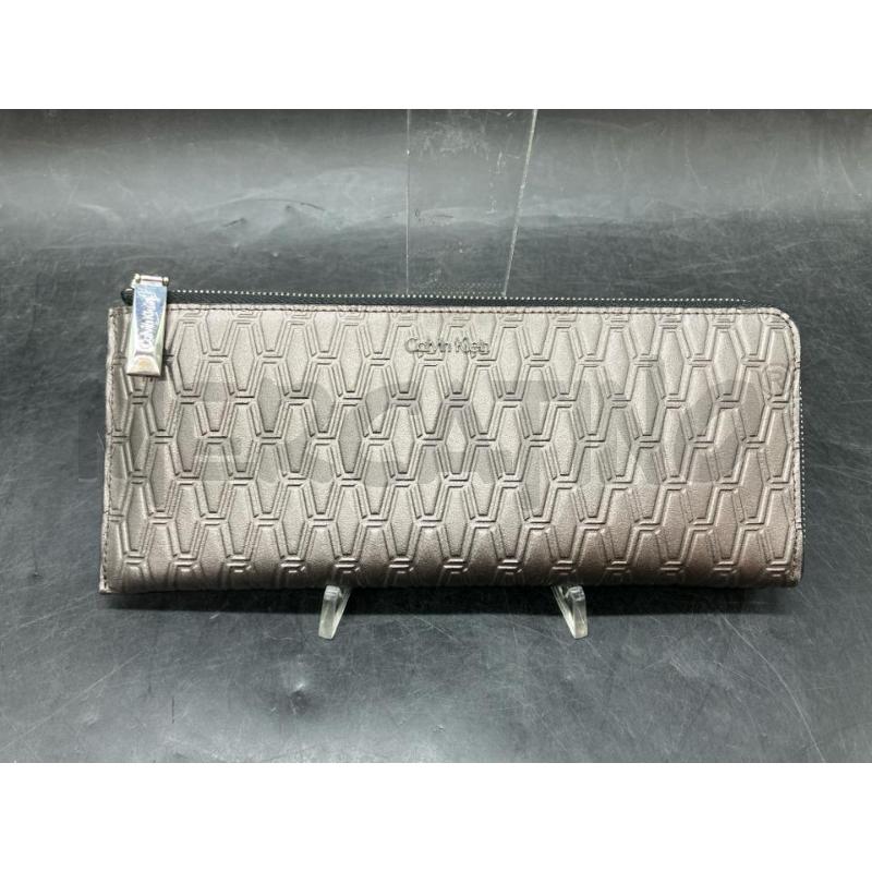 PORTA FOGLIO CALVIN KLEIN GRI ZIP ARG | Mercatino dell'Usato Roma eur 1