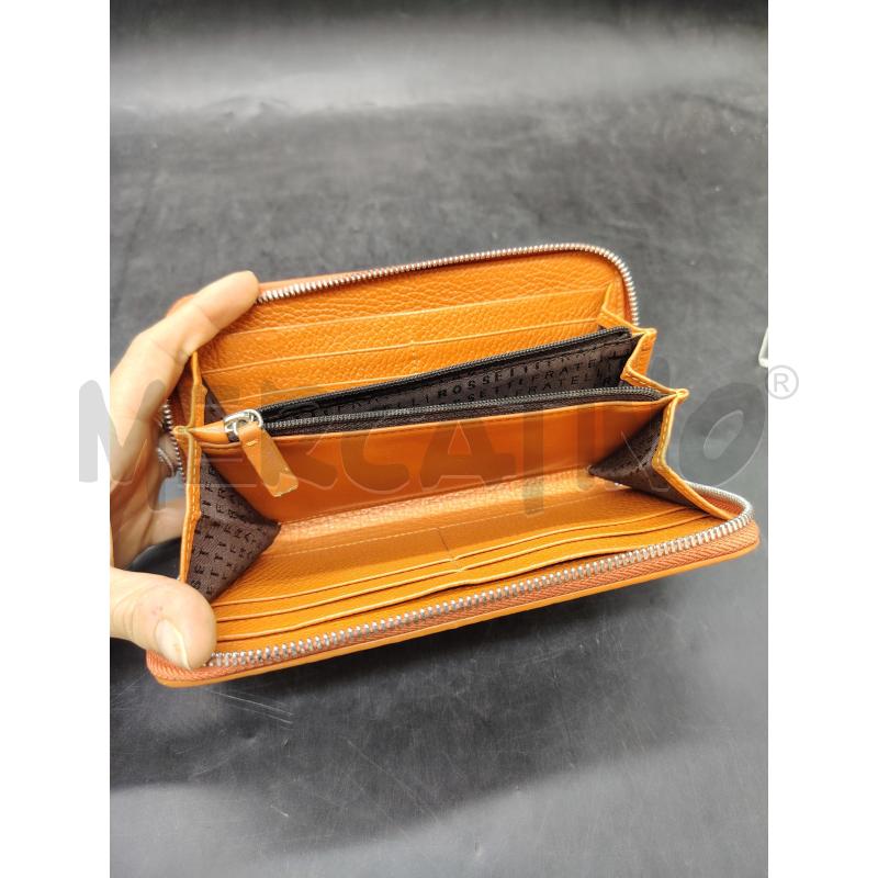 PORTA FOGLIO FRATELLI ROSSETTI PELLE ARANCIONE | Mercatino dell'Usato Roma eur 3