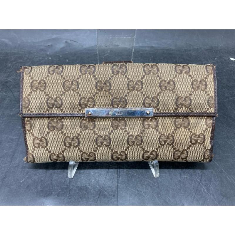 PORTA FOGLIO GUCCI MONOGRAM MARRONE PELLE | Mercatino dell'Usato Roma eur 1