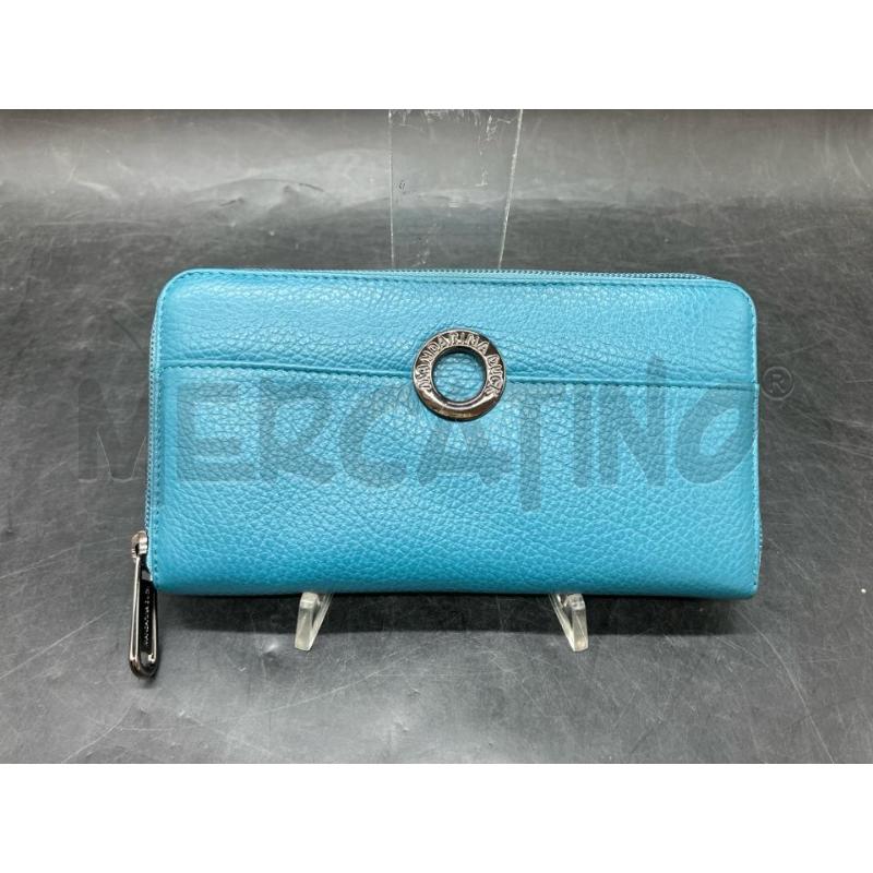 PORTA FOGLIO MANDARINA DUCK PELLE AZZ  | Mercatino dell'Usato Roma eur 1