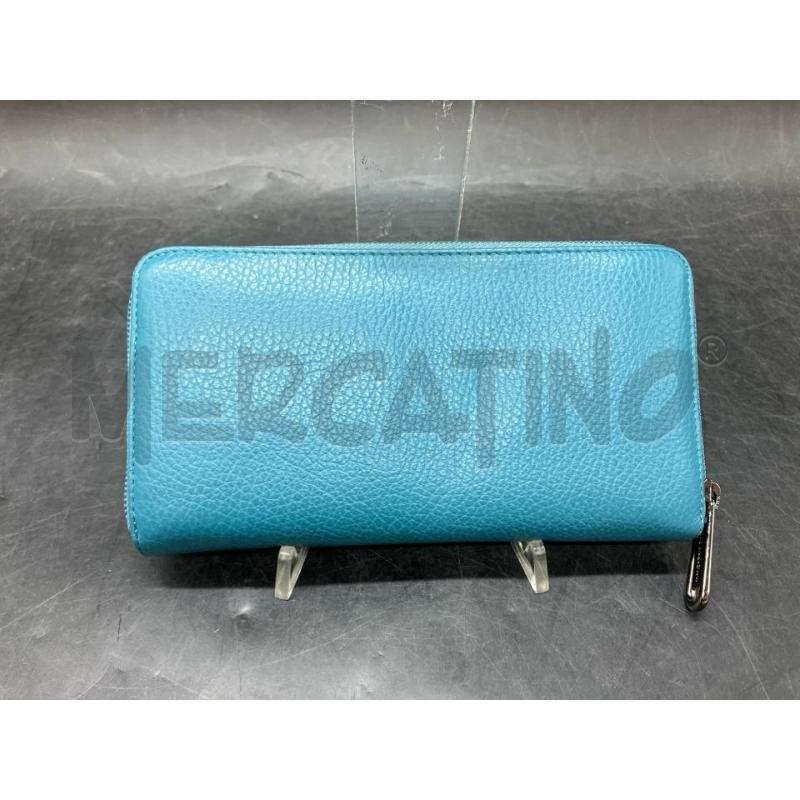 PORTA FOGLIO MANDARINA DUCK PELLE AZZ  | Mercatino dell'Usato Roma eur 2
