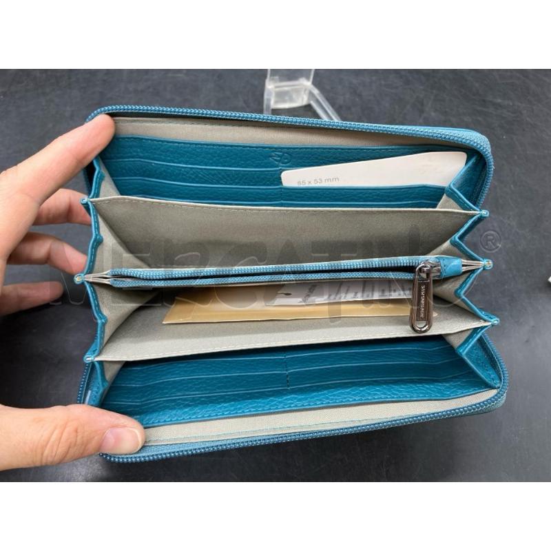 PORTA FOGLIO MANDARINA DUCK PELLE AZZ  | Mercatino dell'Usato Roma eur 3