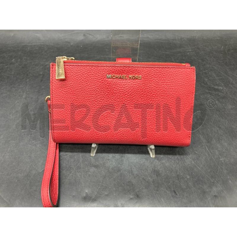 PORTA FOGLIO MICHAEL KORS ROSSO PELLE | Mercatino dell'Usato Roma eur 1