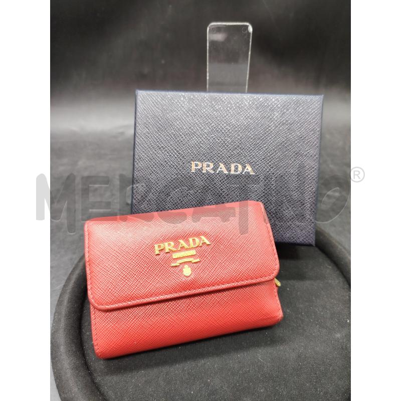 PORTA FOGLIO PRADA SAFFIANO ROSSO | Mercatino dell'Usato Roma eur 1