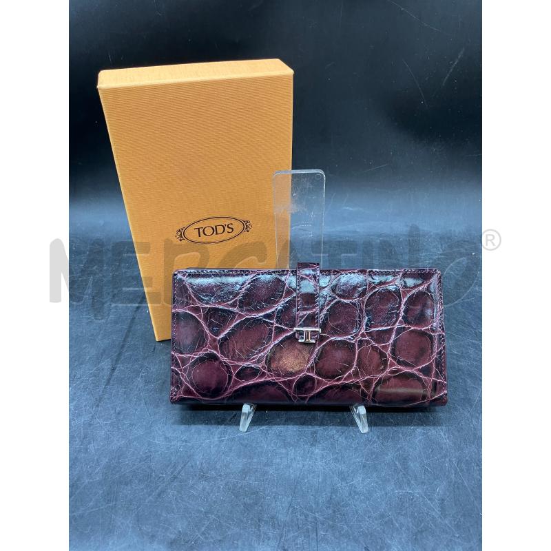 PORTA FOGLIO TODS PELLE MARRONE COCCO | Mercatino dell'Usato Roma eur 1