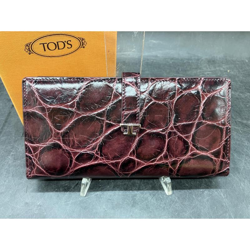 PORTA FOGLIO TODS PELLE MARRONE COCCO | Mercatino dell'Usato Roma eur 2