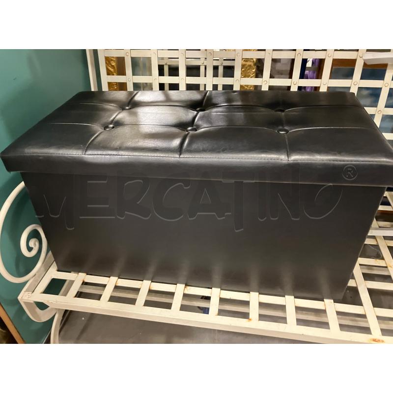 POUF CONT RETTANGOLARE NERO | Mercatino dell'Usato Roma eur 1