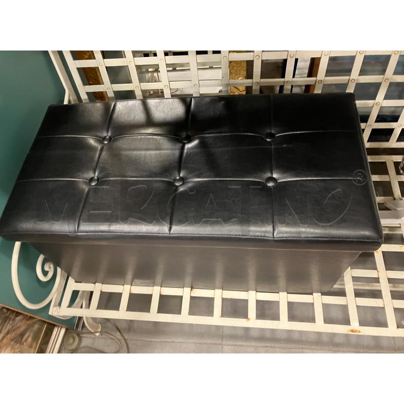 POUF CONT RETTANGOLARE NERO | Mercatino dell'Usato Roma eur 2