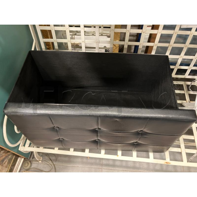 POUF CONT RETTANGOLARE NERO | Mercatino dell'Usato Roma eur 3