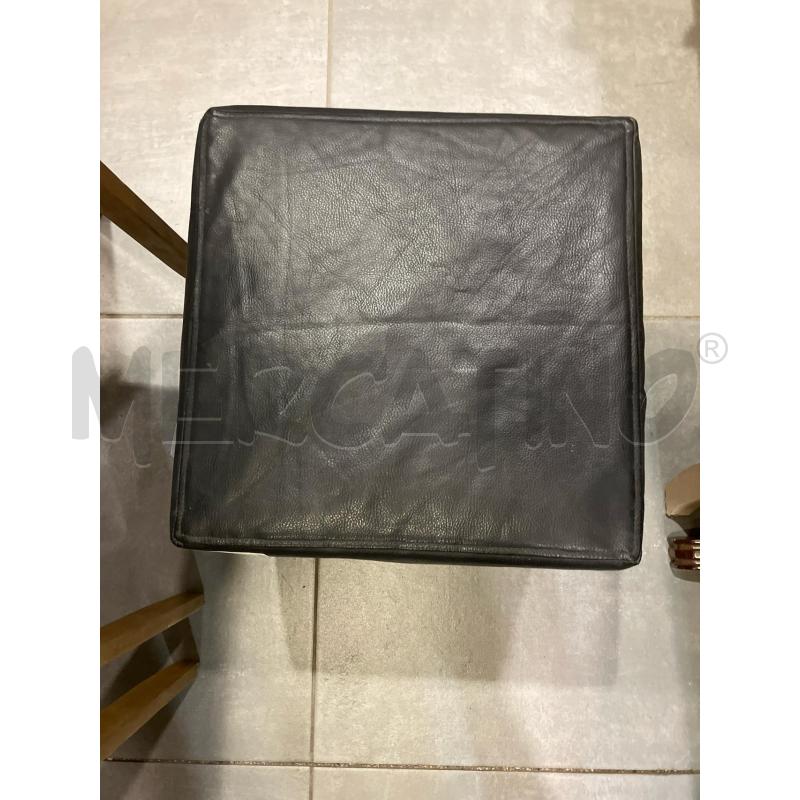 POUF ECOPELLE NERO | Mercatino dell'Usato Roma eur 2
