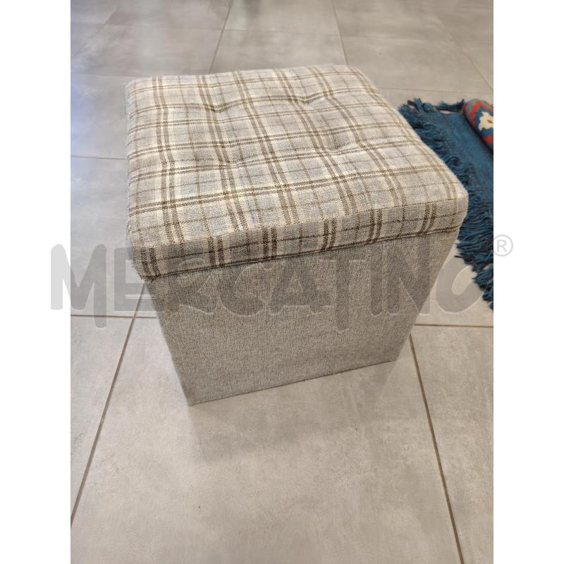 POUF QUADRATO GRI QUADRI | Mercatino dell'Usato Roma eur 1