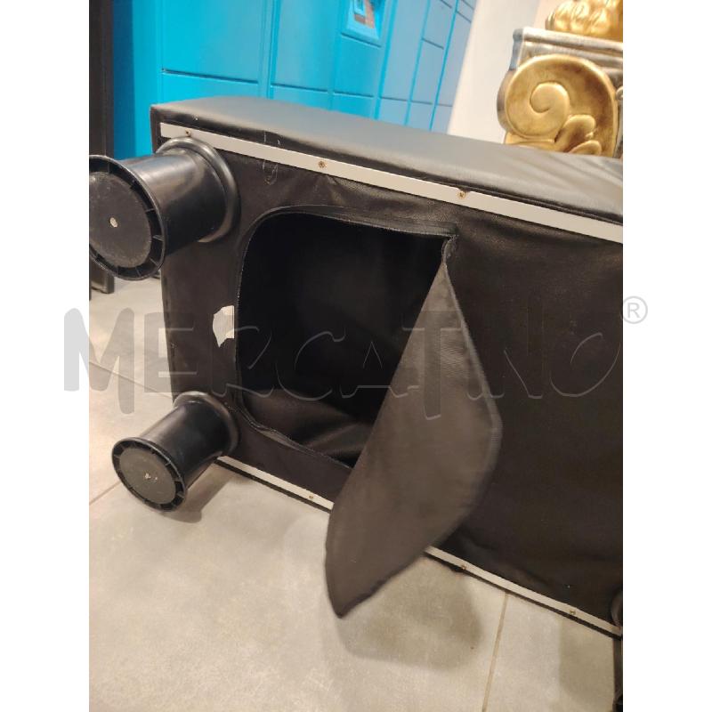 POUF SEDUTA CONTENITORE PELLE NERO | Mercatino dell'Usato Roma eur 3