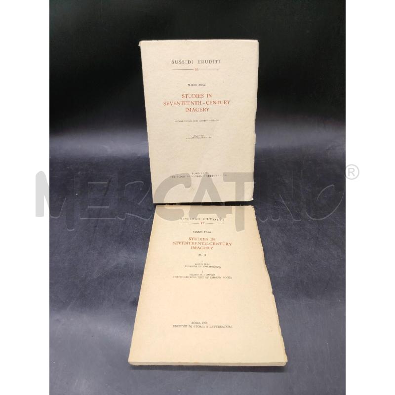 PRAZ STUDIES IN SEVENTEENTH CENTURY IMAGERY 2 VOL | Mercatino dell'Usato Roma eur 1