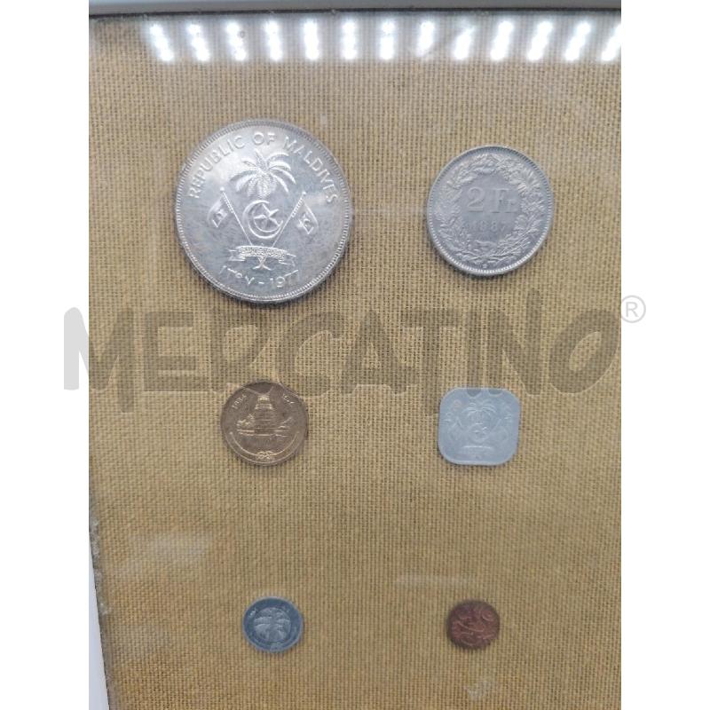 QUADRETTO MONETE MALDIVE | Mercatino dell'Usato Roma eur 2