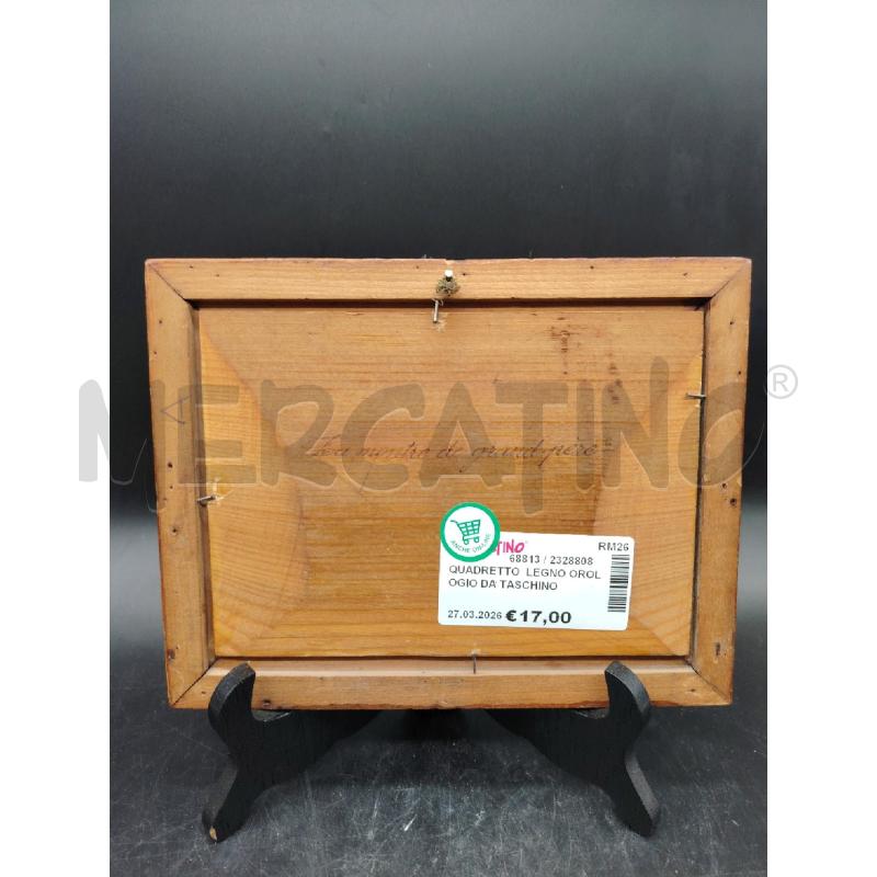 QUADRETTO  LEGNO OROLOGIO DA TASCHINO | Mercatino dell'Usato Roma eur 4